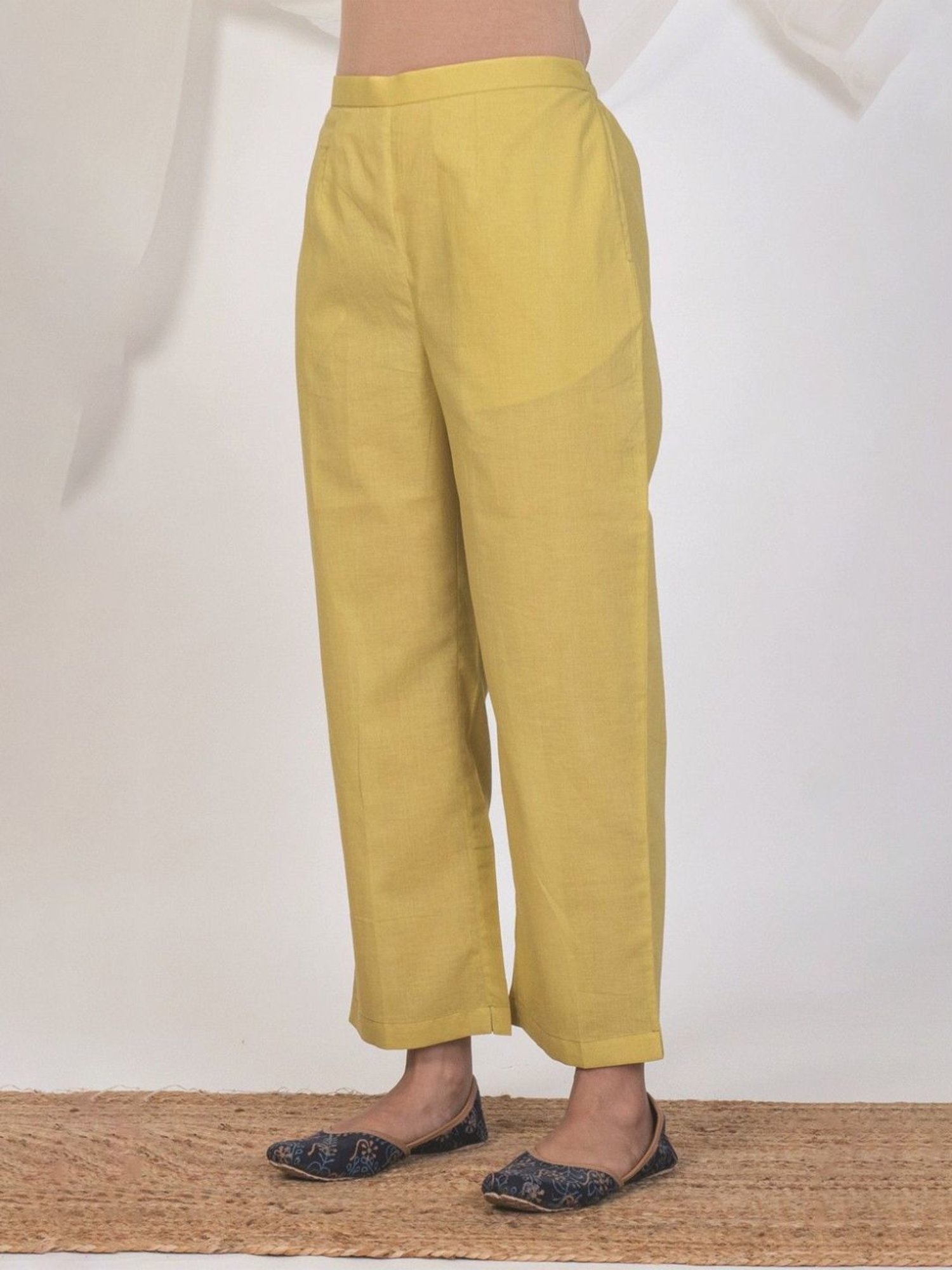 Akiso Gulkari Solid Yellow Pyjama Pants