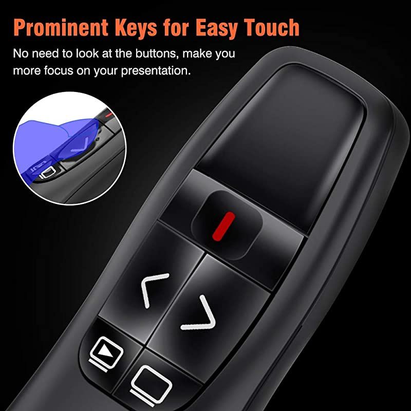 Wireless Presenter Remote  RF 24GHz USB Presentation Remote Control PowerPoint Presentation Clicker for KeynotePPTMacPC
