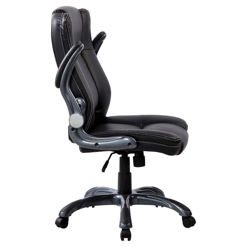 Medium Back Manager Chair with Flip-up Black - Techni Mobili