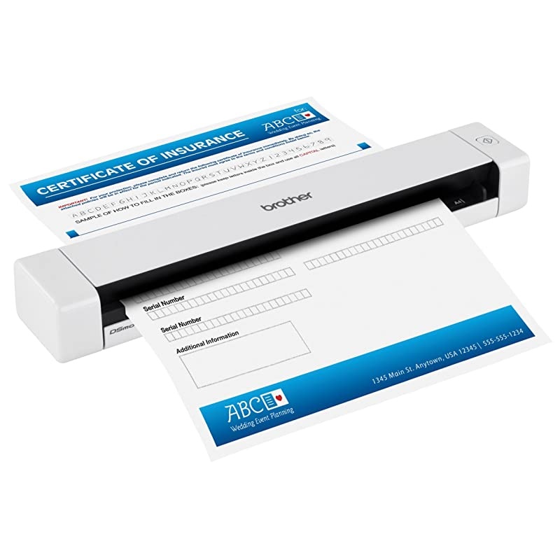 Mobile Color Page Scanner, DS-620, Fast Scanning Speeds, Compact and Lightweight, Compatible with BR-Receipts, Black