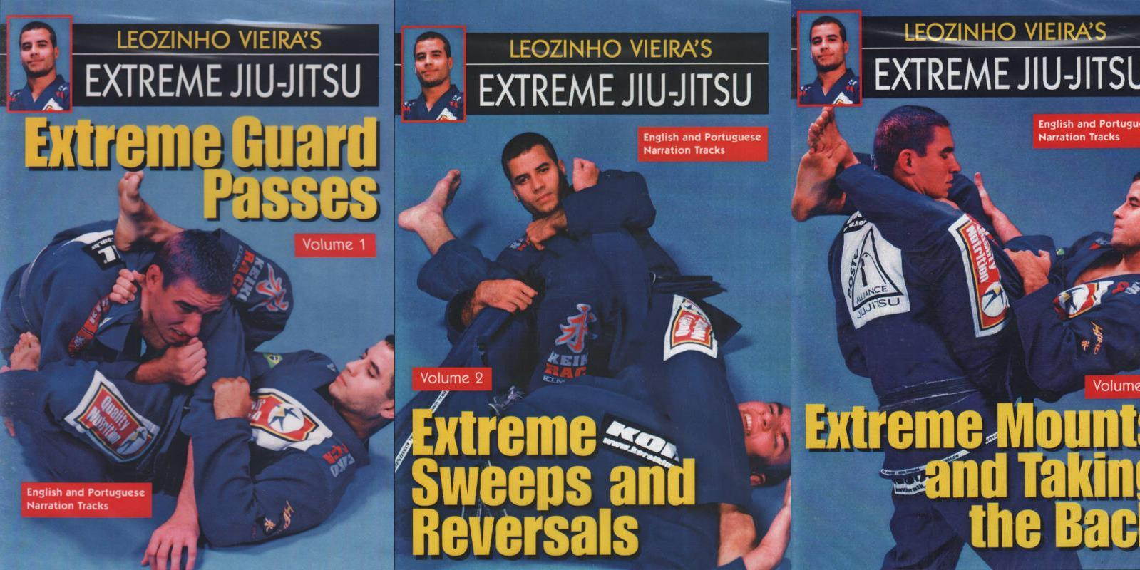 Extreme Brazilian Jiu Jitsu 3 DVD Set MMA Grappling Fighting advanced Leo Vieira