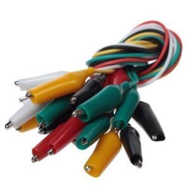 10pc 20" Insulated Test Leads with Alligator Clips