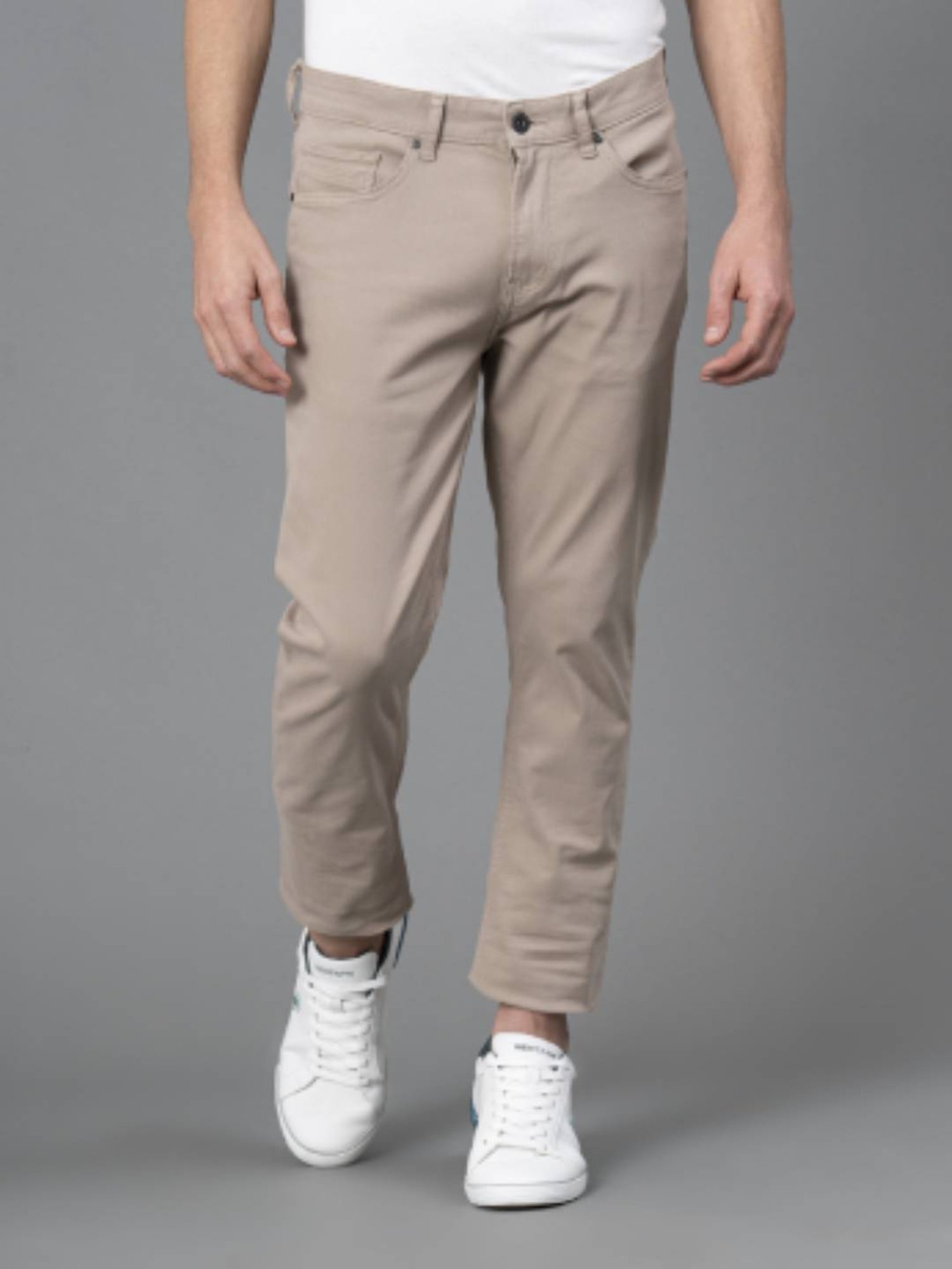 Red Tape Light Brown Skinny Fit Jeans