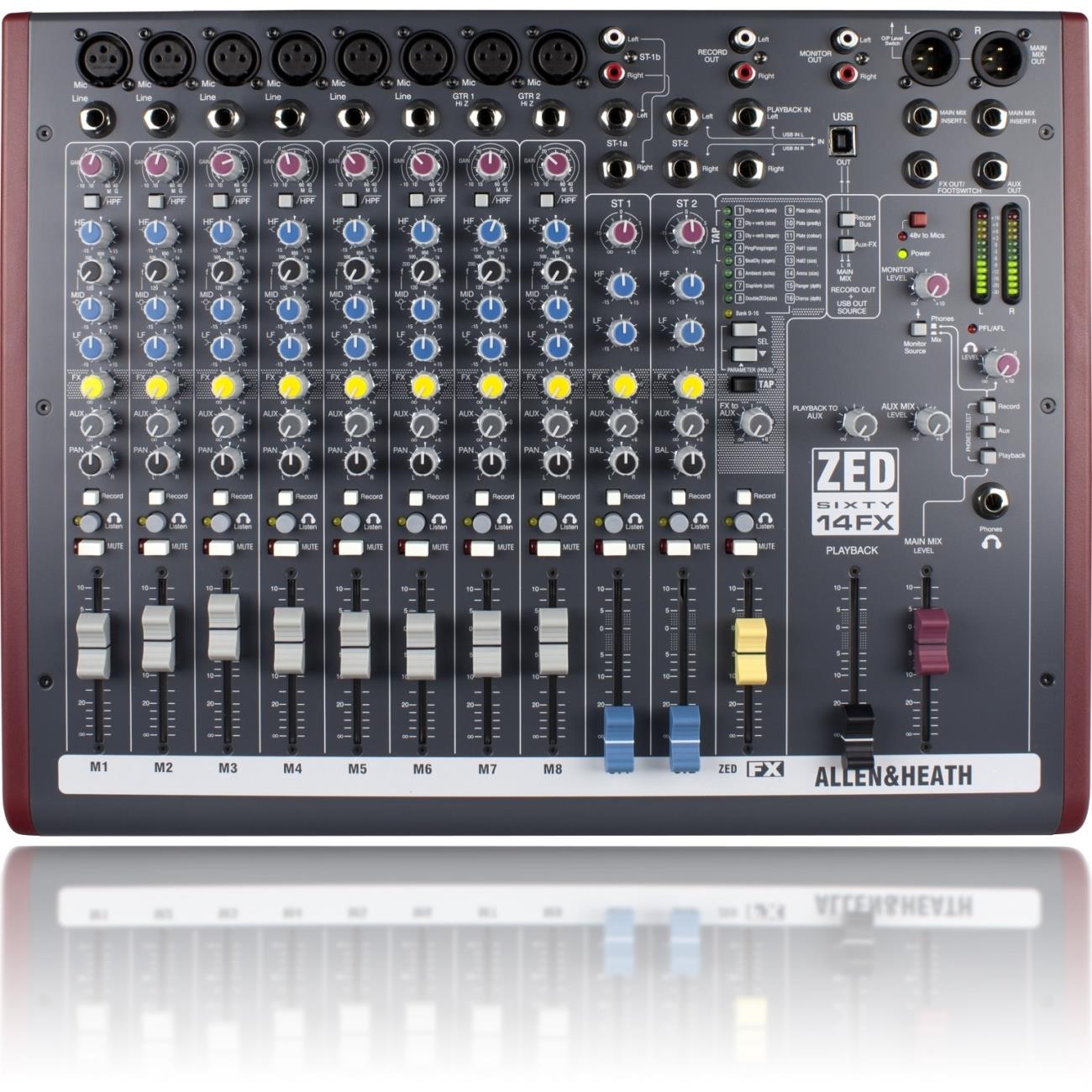 Allen & Heath ZED60-14FX Multi-purpose Mixer with FX for Live Sound and Recording