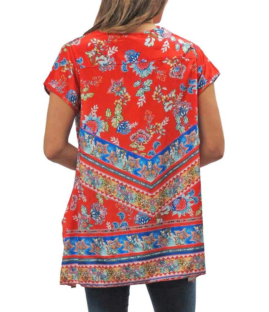 Karyn Seo Myra Floral Print Hi-Low Hem Tunic