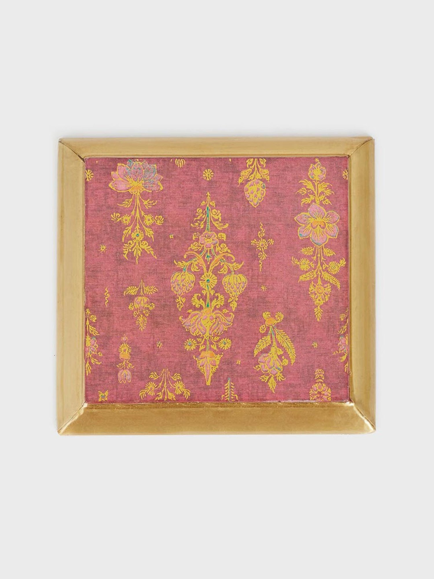 Fabindia Red Ameera Metal Coaster Set of 4