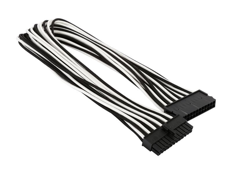 Phanteks PH-CB24P_BW 1.64 ft. (0.50 m) 24 Pin M/B Extension Cable 500mm Length