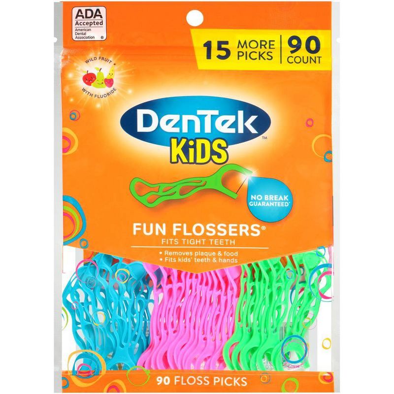 DenTek Kids Fun Flossers Floss Picks for Kids - 90ct