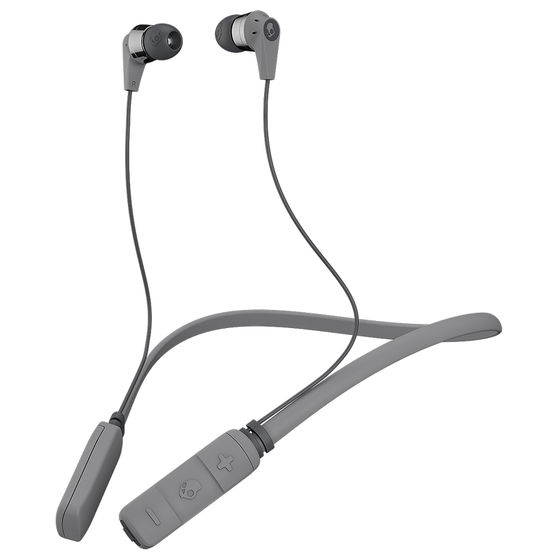 Skullcandy Ink'd Bluetooth Wireless Earbuds with Mic, Street/Gray/Chrome