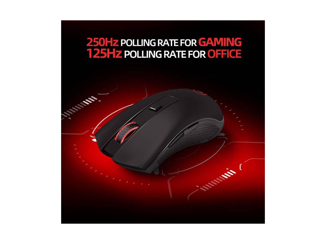 ThundeRobot Wireless Mouse with 5 Adjustable DPI, 2.4G USB Cordless Mouse For Laptop PC Windows Mac, Nano Receiver Gamer Wireless Computer Mouse works with 1AA Battery(Not Included), Extra Long Range