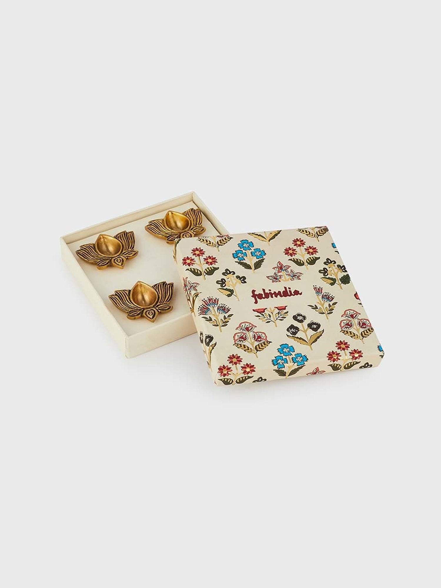 eCraftIndia Golden Handcrafted Engraved Palm Buddha Decorative Showpiece