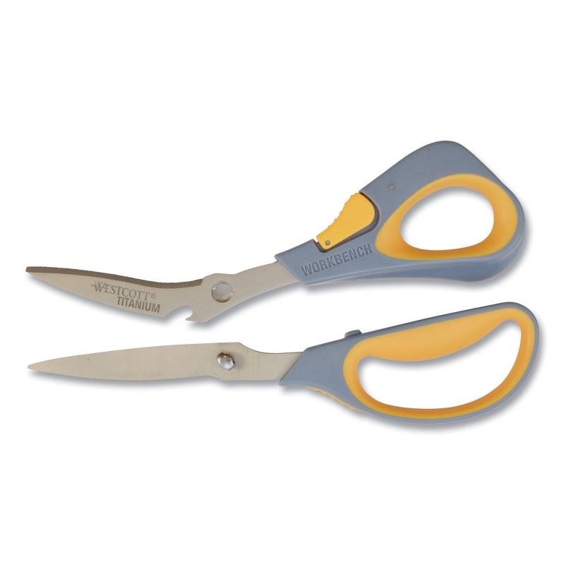 Westcott Titanium Workbench Shears 8" Gray/Yellow 16512