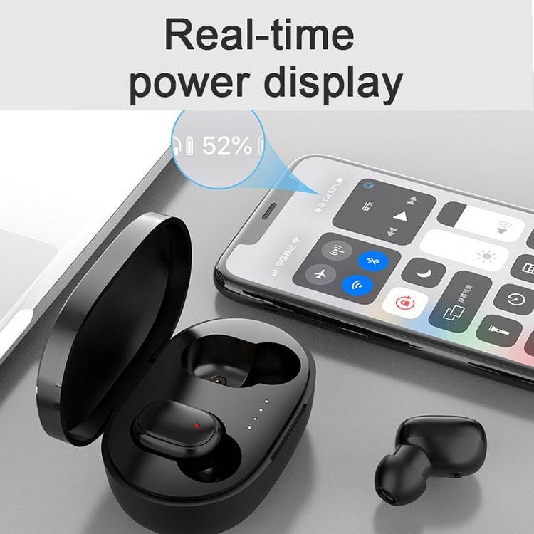 Wireless Earbuds Bluetooth Headphones high Sound Quality Wireless Charging Case Waterproof Earphones Built-in Mic Headset for Sport Black