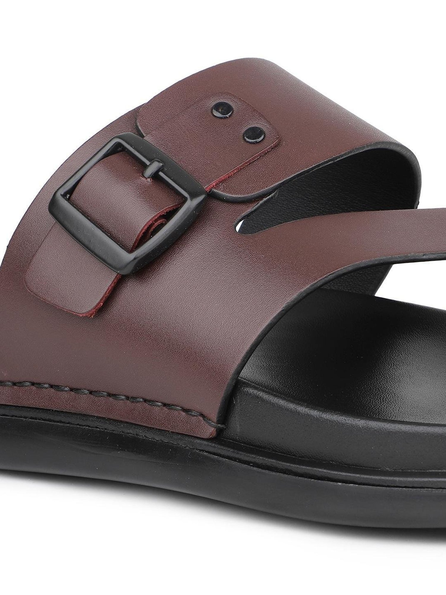 Atesber by Inc.5 Men's Maroon Toe Ring Sandals