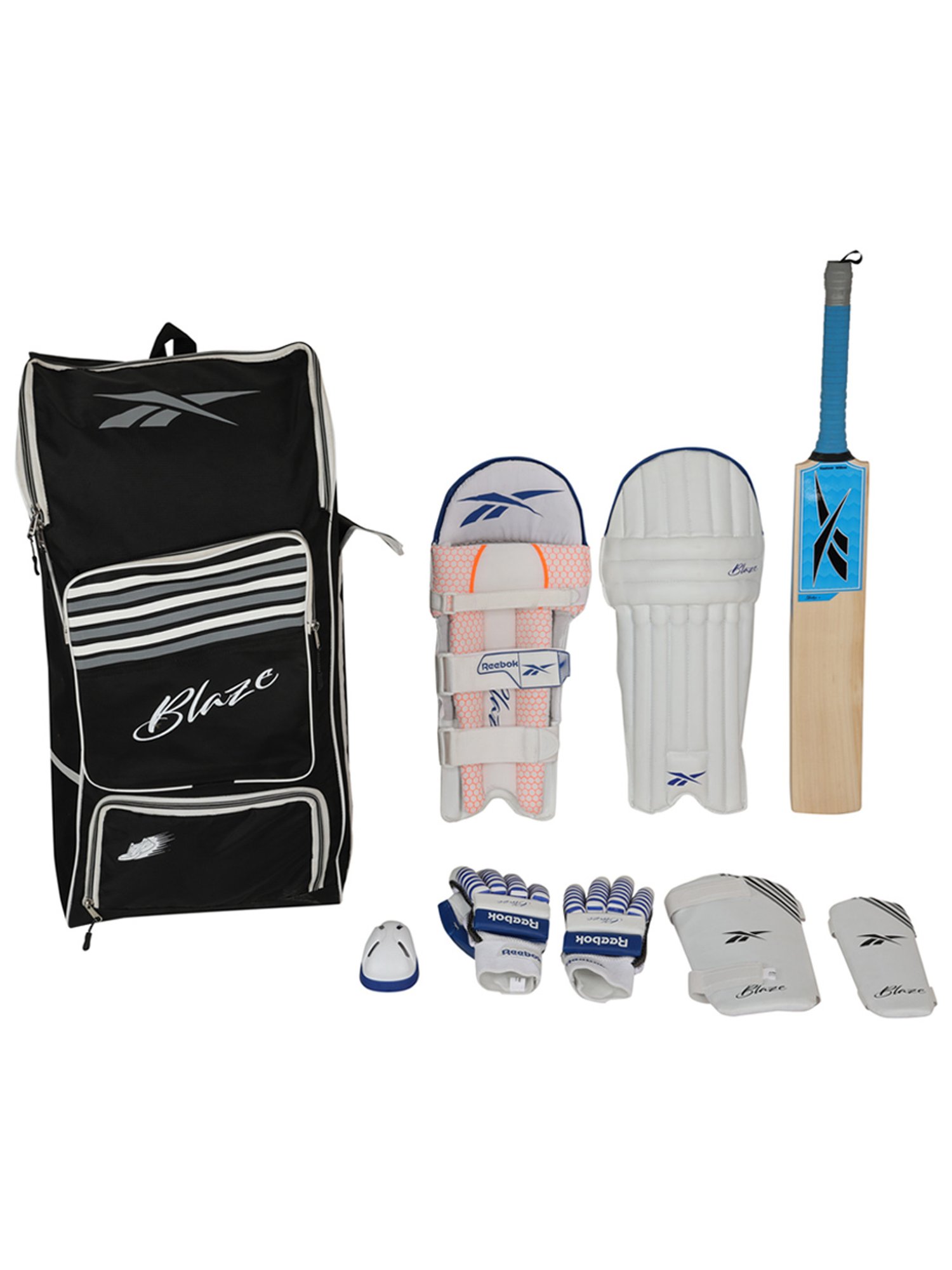 Reebok Blaze Cricket Kit with All Accessories (Multicolor)