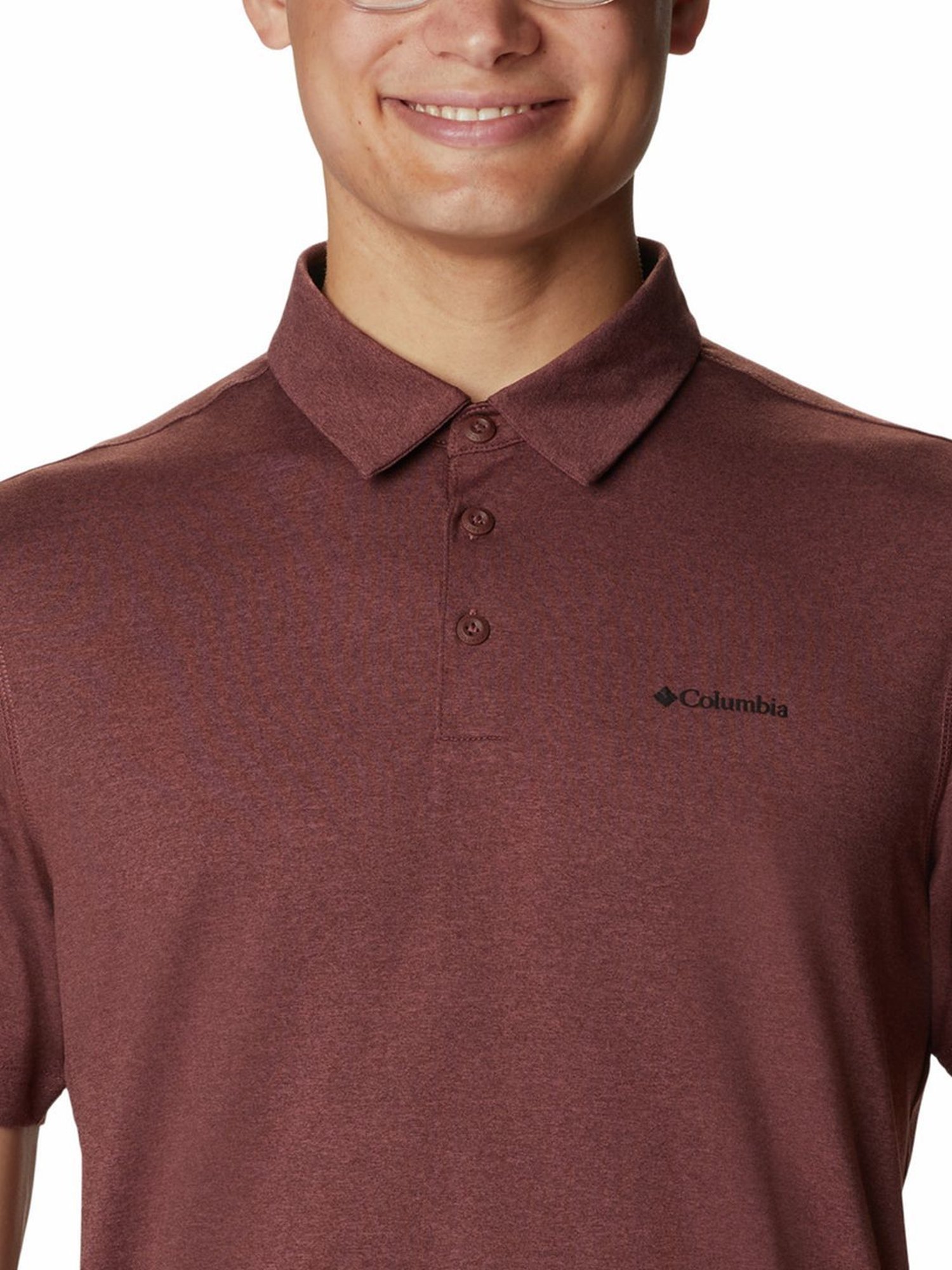 Columbia Red Regular Fit Polo T-Shirt