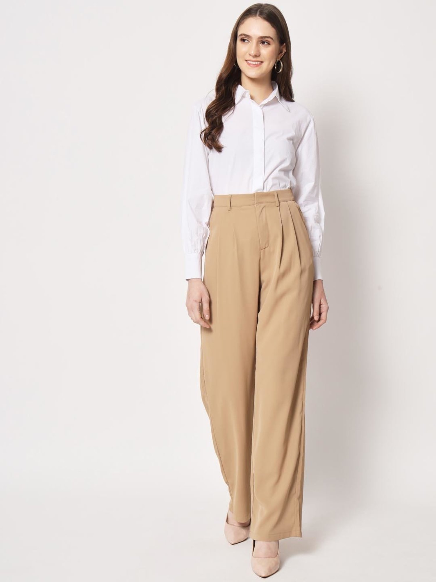 Trend Arrest White Cotton Regular Fit Shirt