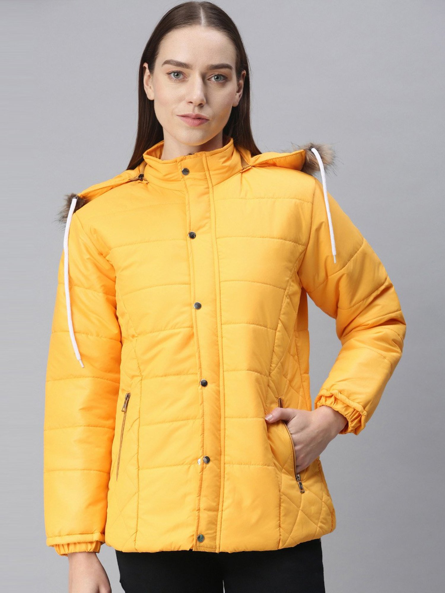 VOXATI Yellow Regular Fit Jacket