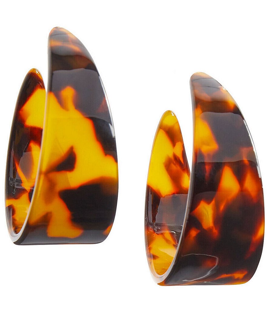 Ming Wang Tortoise Hoop Earrings