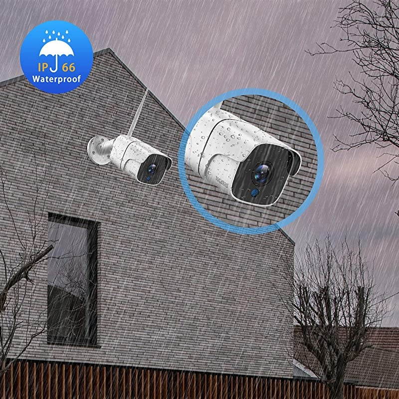 Wireless Security Camera System 8CH 1080P NVR 4Pcs 1080P Outdoor/Indoor WiFi Surveillance Cameras with Motion Detection,Email Alert,Night Vision,Remote Monitor,Waterproof,No Hard Drive