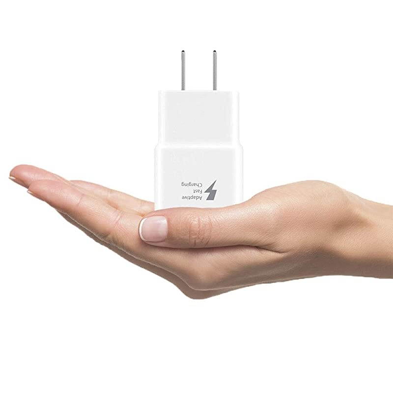 Adaptive Fast Charging Wall Charger Compatible with Samsung Galaxy Note9 Note8 Note5 S10 S9 S8 S8 S7 S6 Plus Galaxy S8 Active and More 2 Pack White