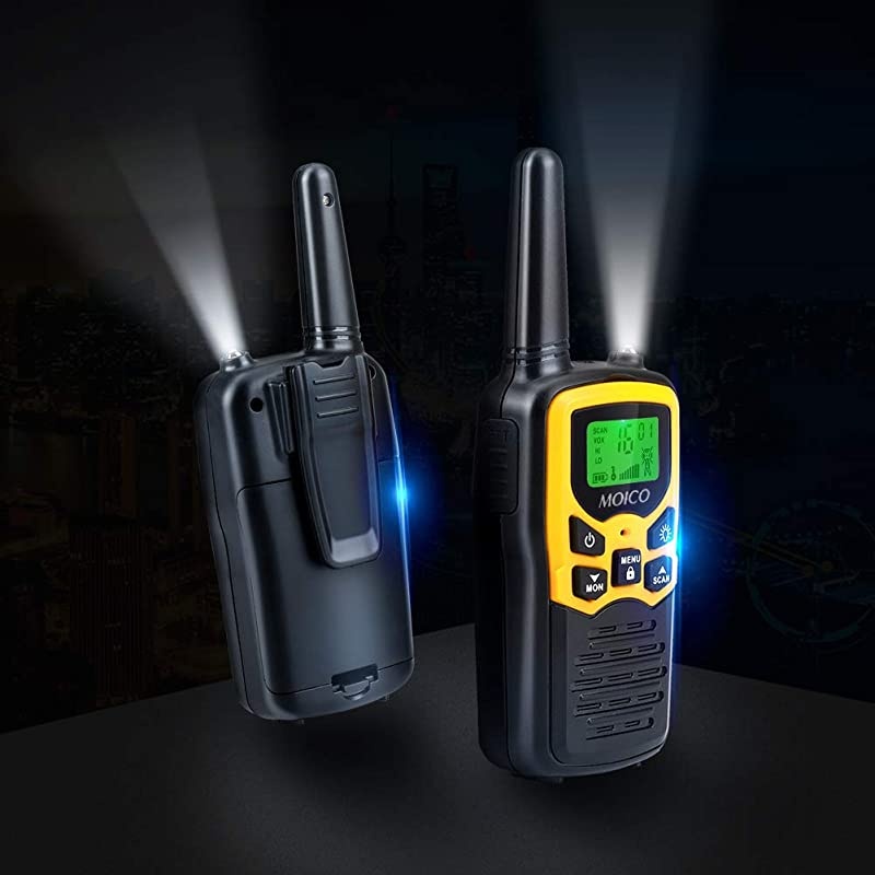 Talkies Long Range for Adults TwoWay Radios Up to 5 Miles in Open Fields 22 Channels FRSGMRS VOX Scan LCD Display with LED Flashlight Ideal for Field Survival Biking Hiking Camping 4 Pack
