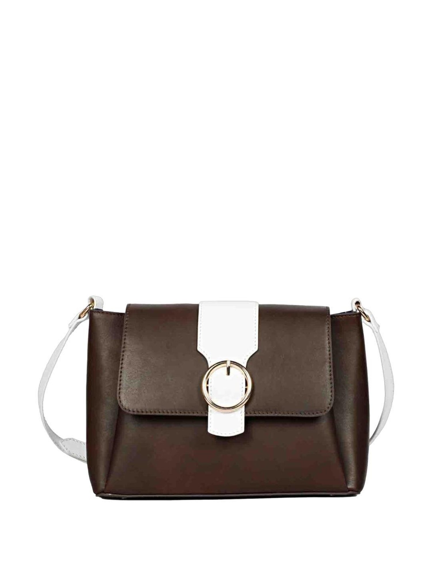 Favore Brown Striped Small Sling Handbag
