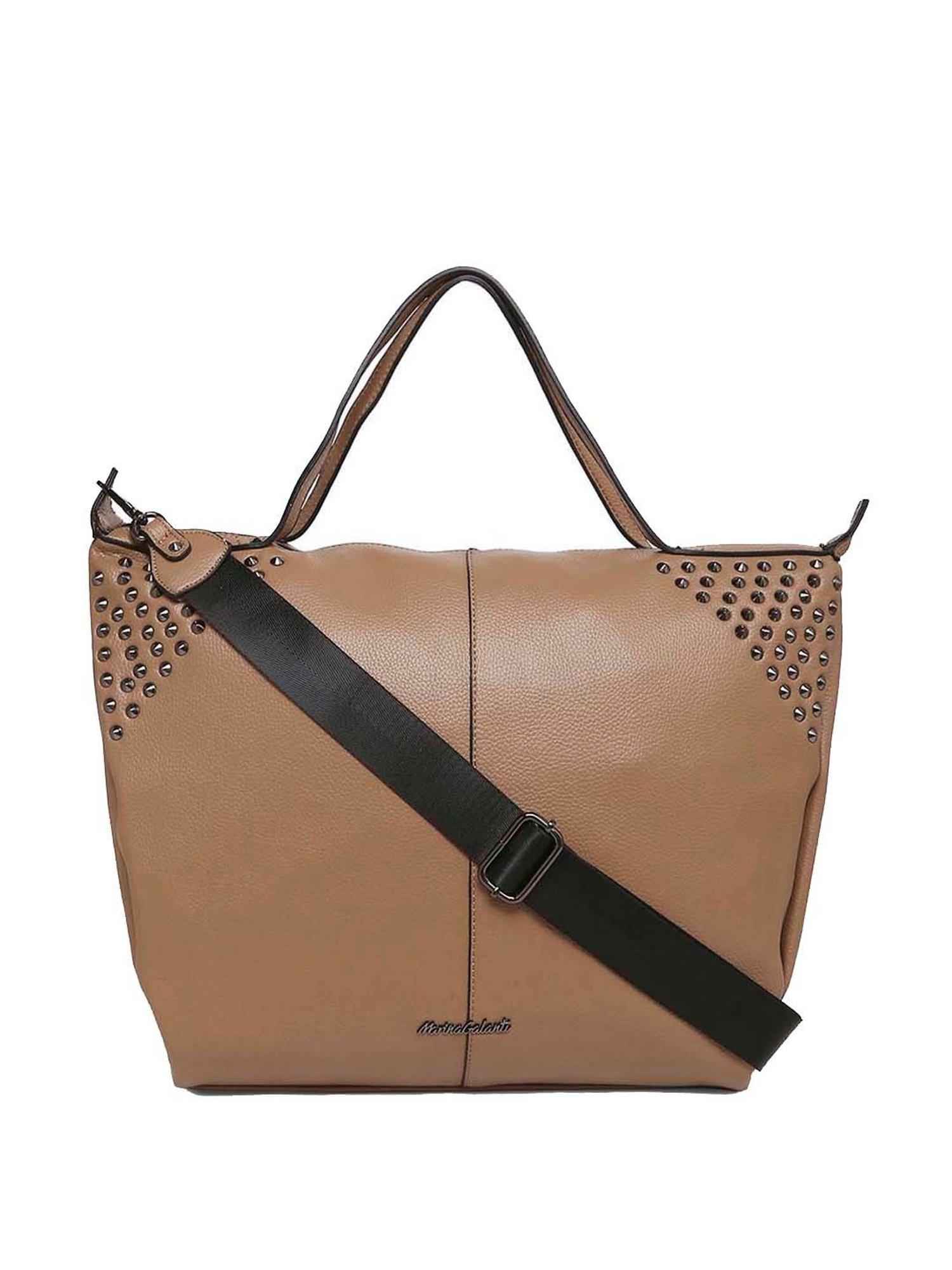 Marina Galanti Beige Rivets Medium Tote Handbag