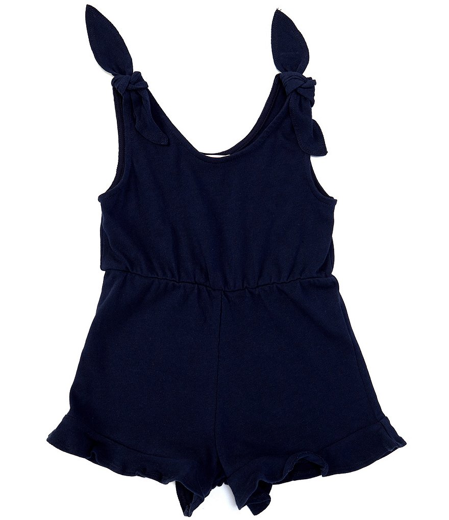 Flapdoodles Little Girls 2T-6X Short-Sleeve Kitty Paperbag-Waist Romper