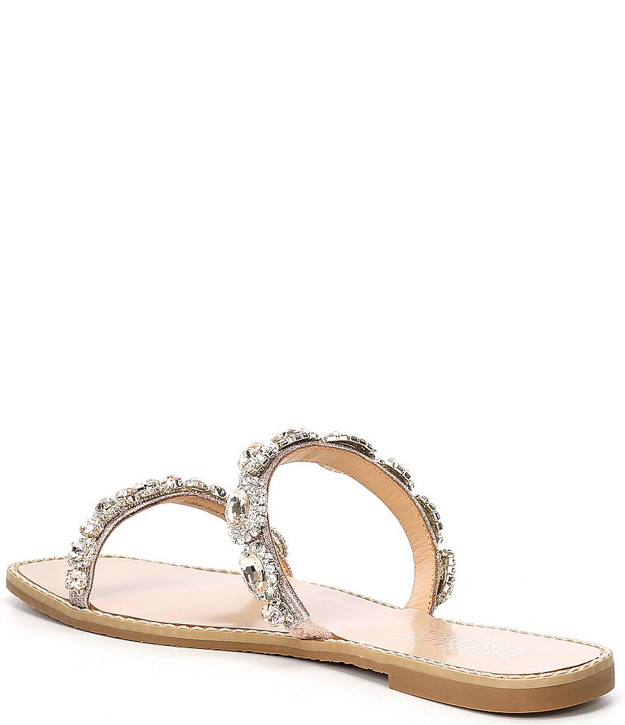 Badgley Mischka Reed Jeweled Strap Detail Sandals