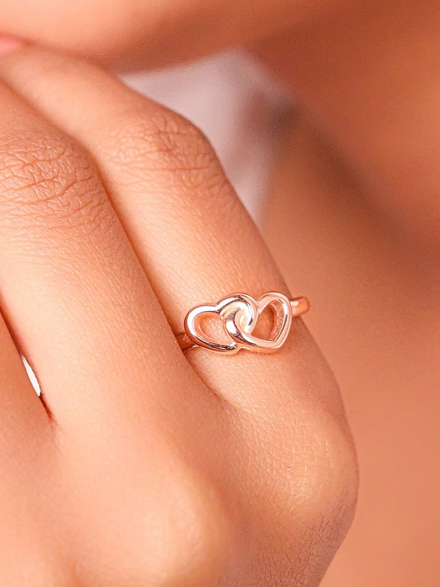 Silberry 925 Siver Rose Gold Sweet Connection Ring