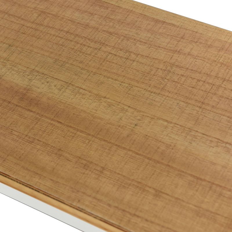 Metal and Wood Bench Antique White - Stylecraft