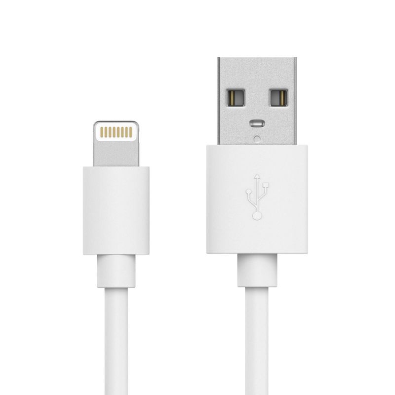 Just Wireless 6ft TPU Lightning to USB-A Cable - White