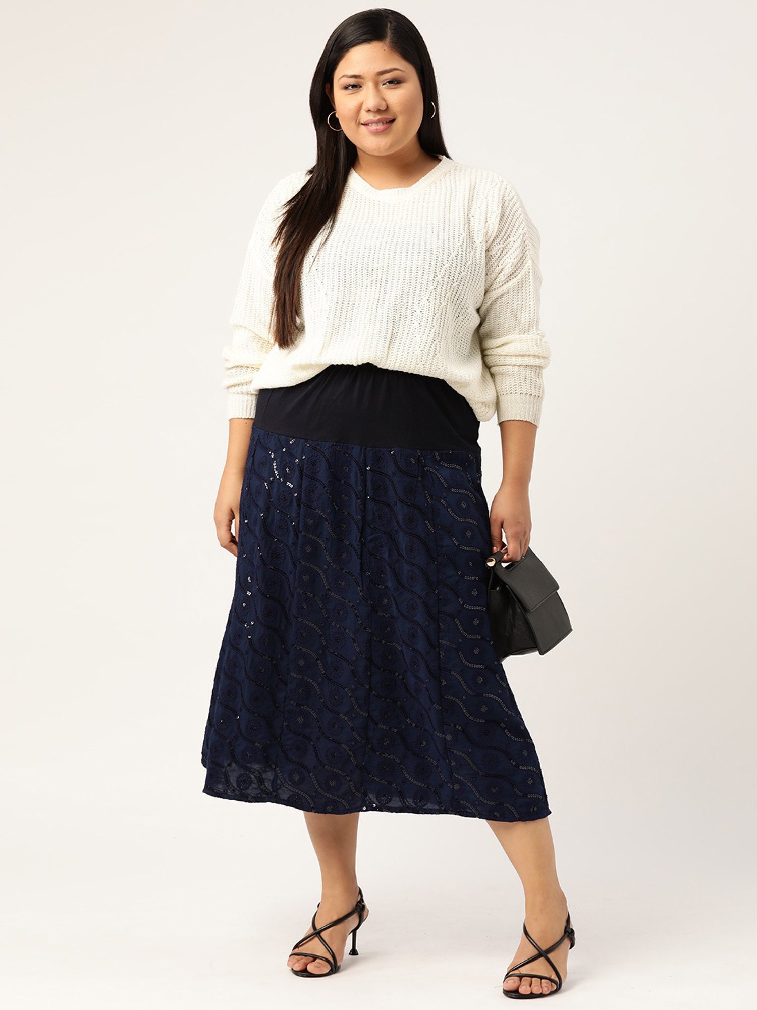 theRebelinme Navy Circular Maxi Skirt