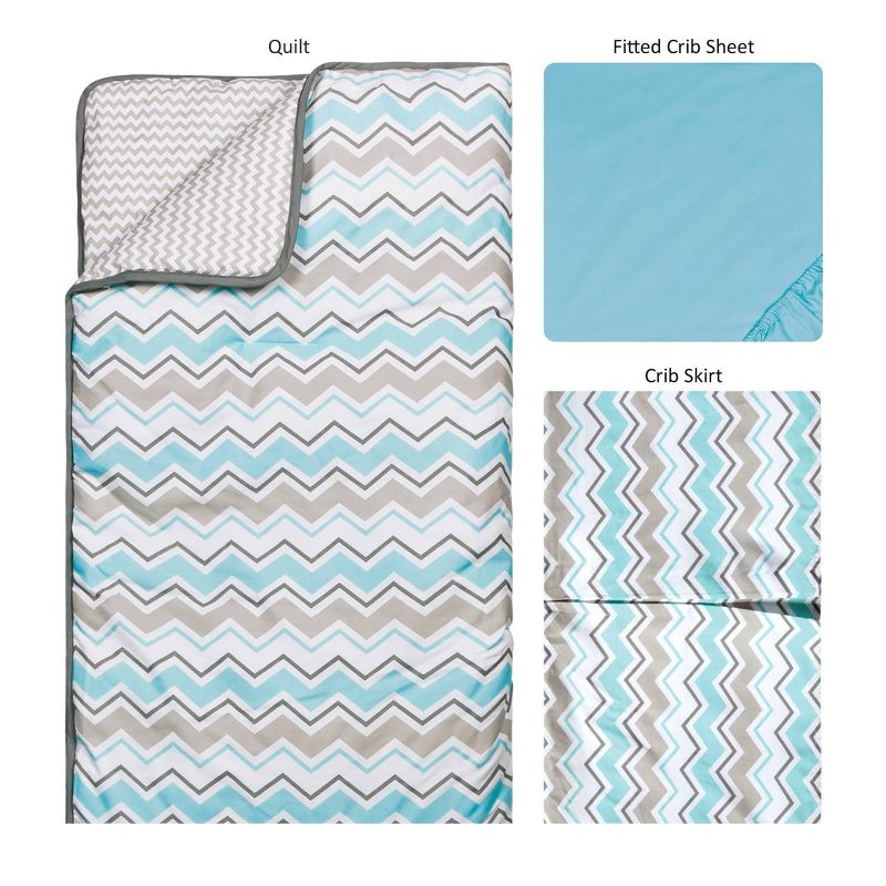 Trend Lab Seashore Waves Crib Bedding Set - 3pc