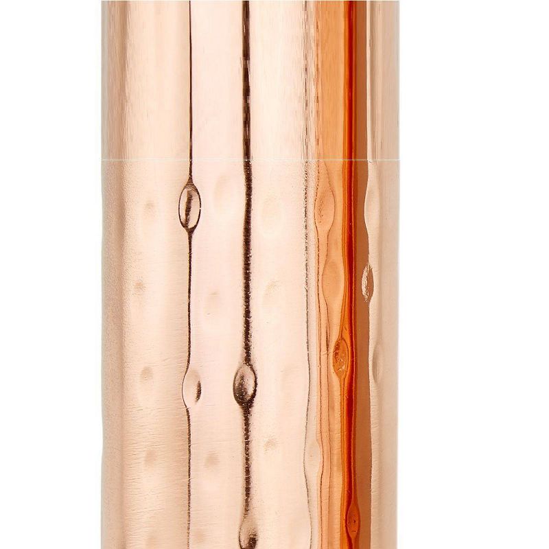 Old Dutch 2pc Copper Hammered Cylindrical Salt and Pepper Shaker Set