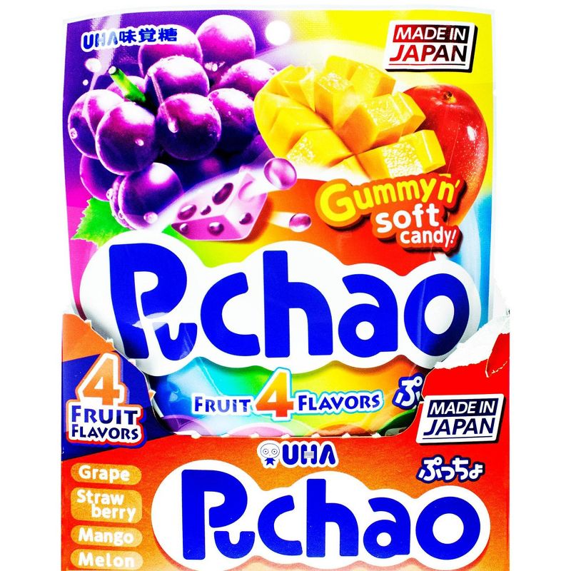 Puchao Four Flavor Fruit Gummy & Soft Candy - 3.53oz