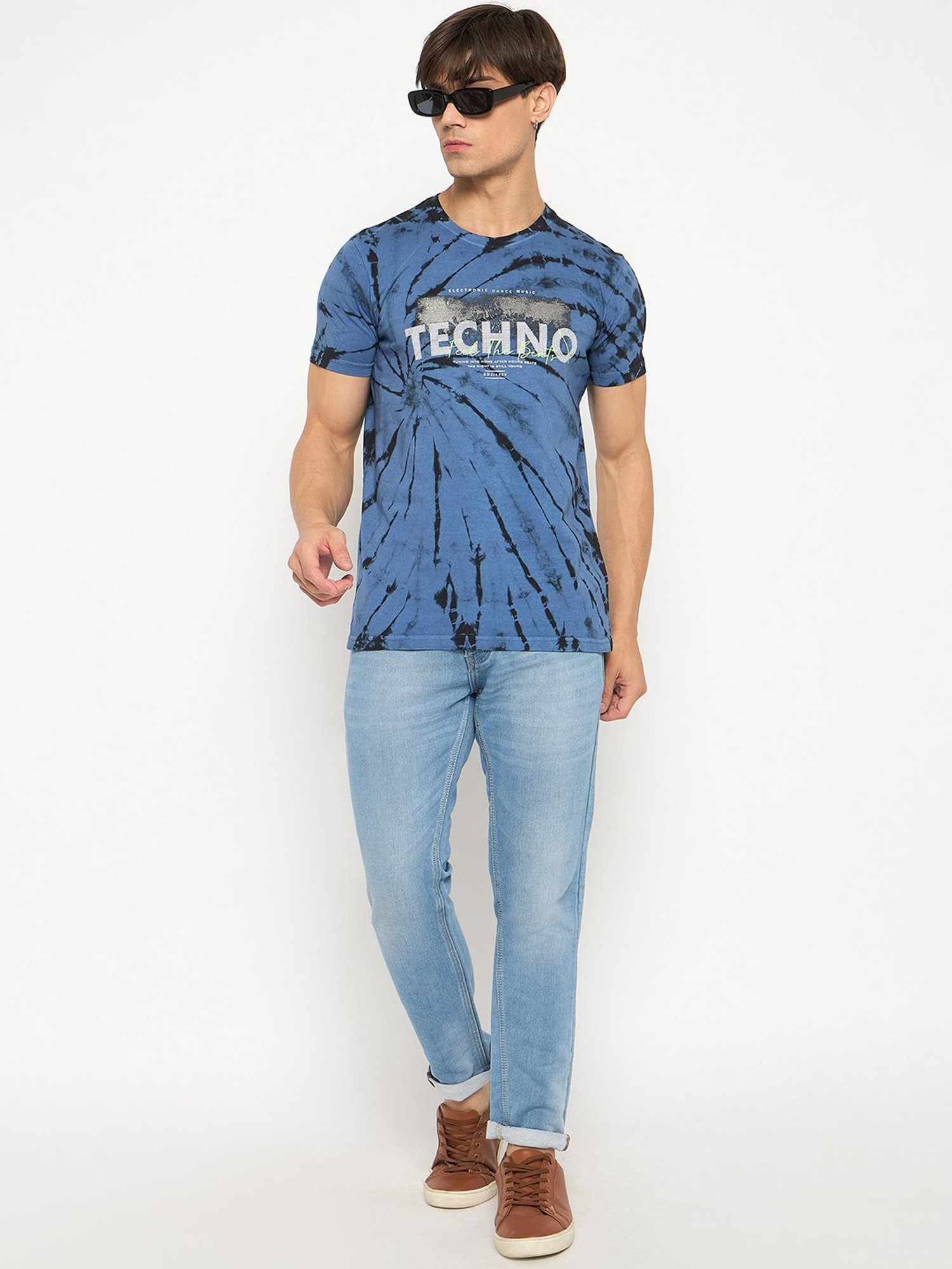 Duke Blue Slim Fit Tie - Dye T-Shirt