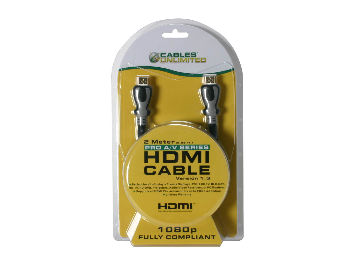 CABLES UNLIMITED PCM-2295-02M 6.6 ft. Pro A/V Series HDMI 1.3 Home Theatre Cable