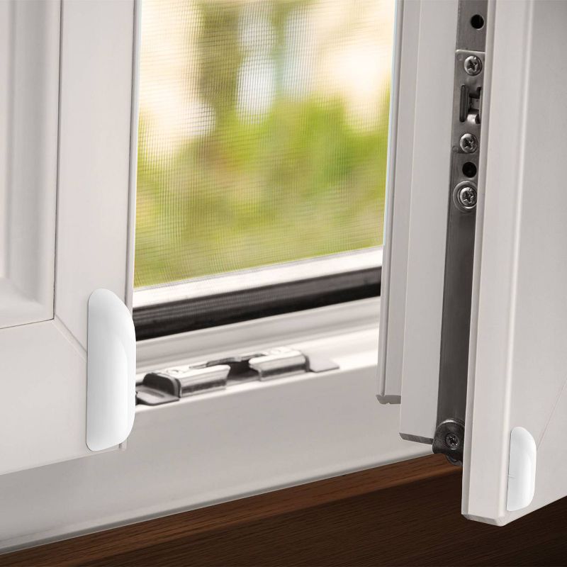 Smart White Wi-Fi Enabled Voice Activated Battery Operated Door and Window Sensor