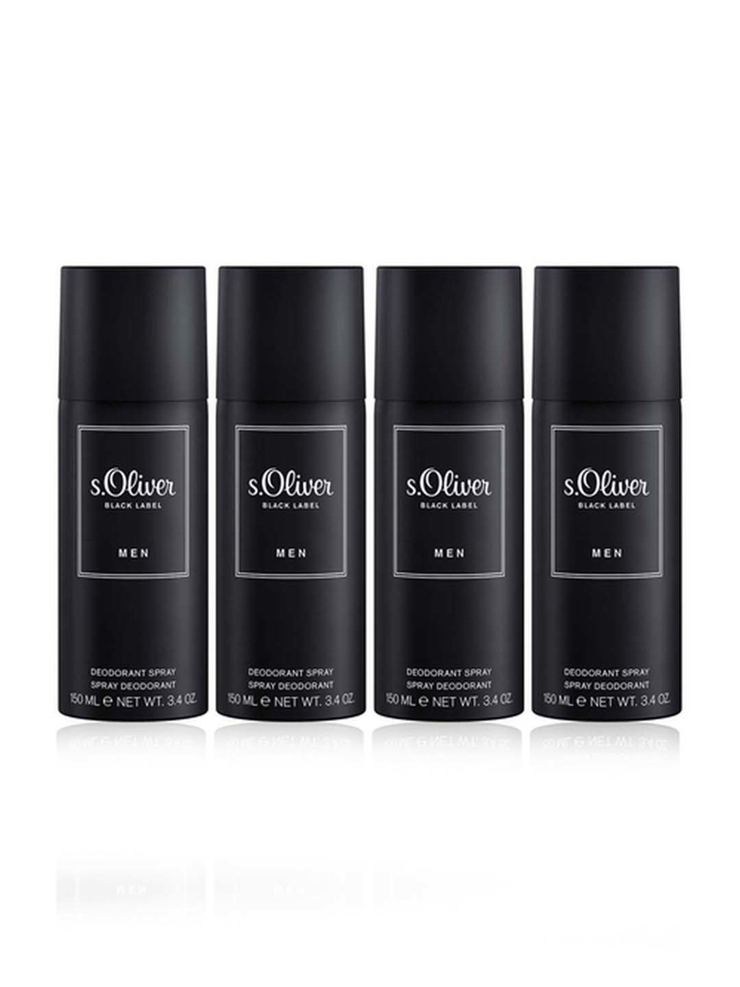 s.Oliver Black Label Men Deodorant Aerosol Spray (Pack of 4)