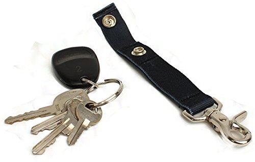 Blueberry Polka Dot Blue/White - Handy Clip, Snap, & Ring Style Key Webbing Fob Keychain