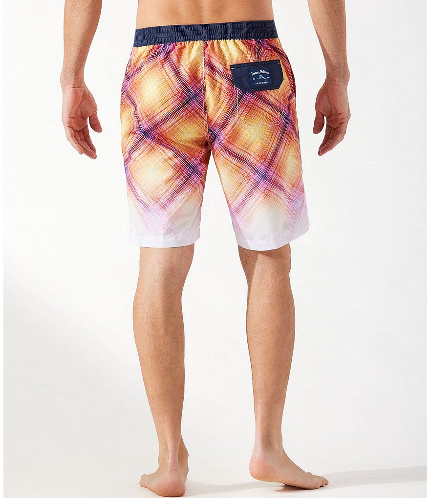 Tommy Bahama Baja Fadeaway Plaid 9#double; Inseam Board Shorts