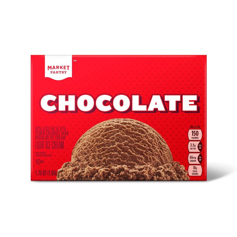 Chocolate Light Ice Cream - 56oz - Market Pantry™