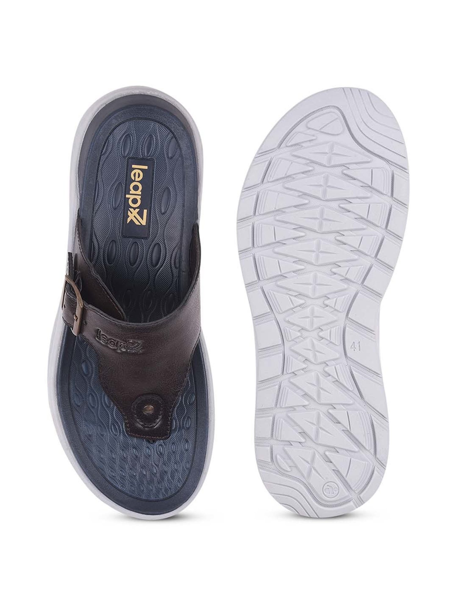 Leap7X by Liberty Men's Dark Brown Thong Sandals