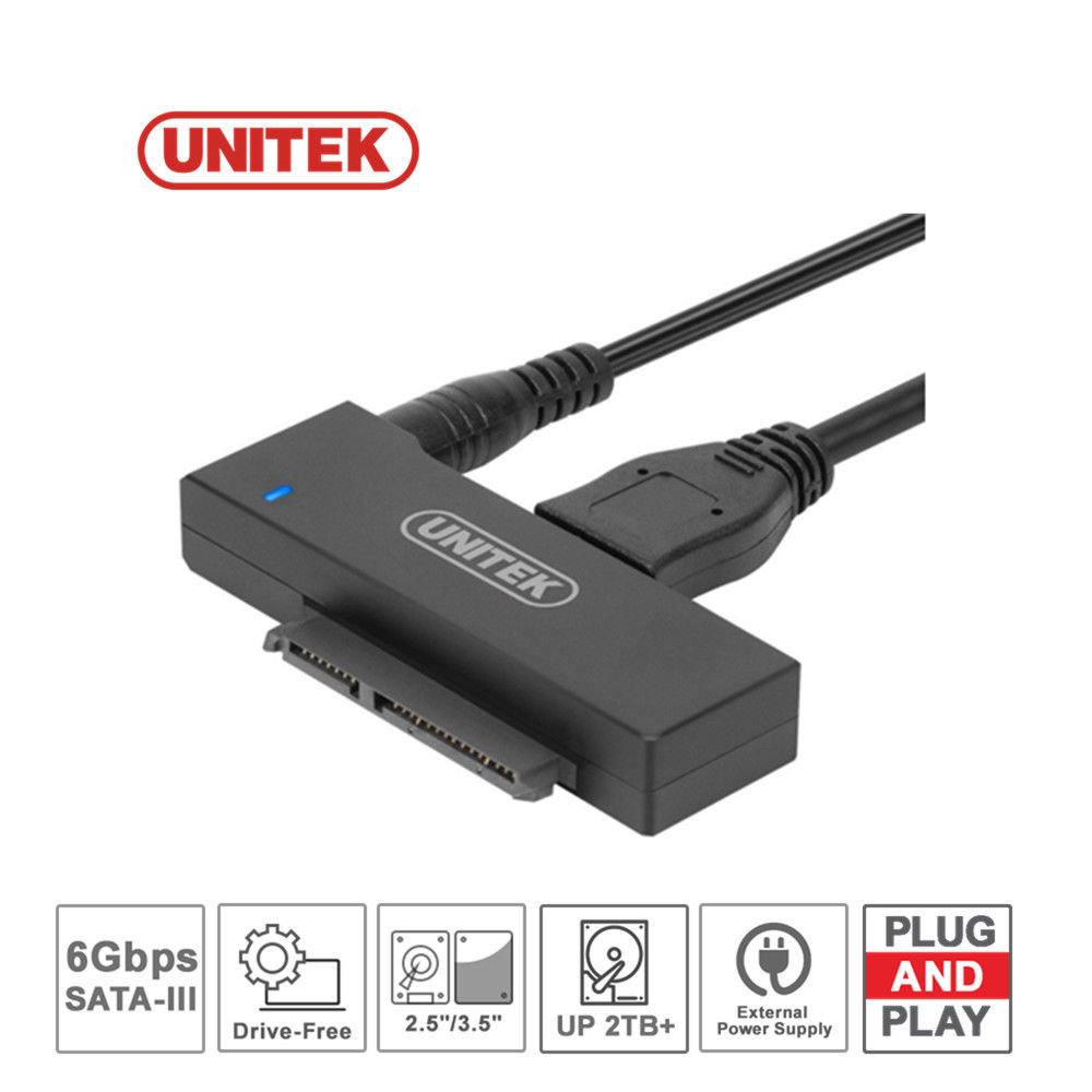 UNITEK USB 3.0 to SATA Adapter Cable for 2.5"/3.5" External Hard Drive HDD SSD
