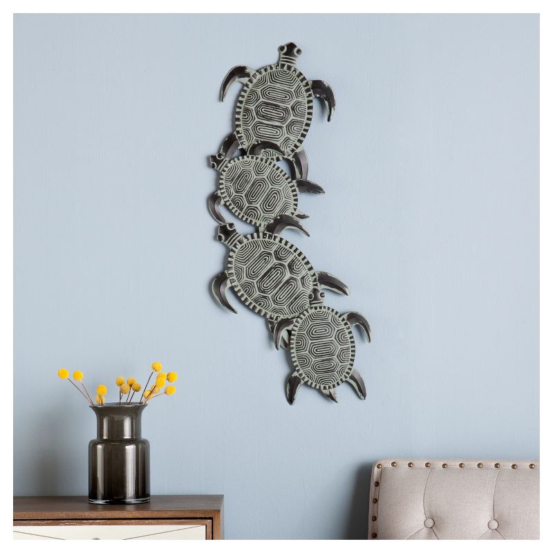 Sea Turtle Wall Art - Hand-Painted Greens - Aiden Lane