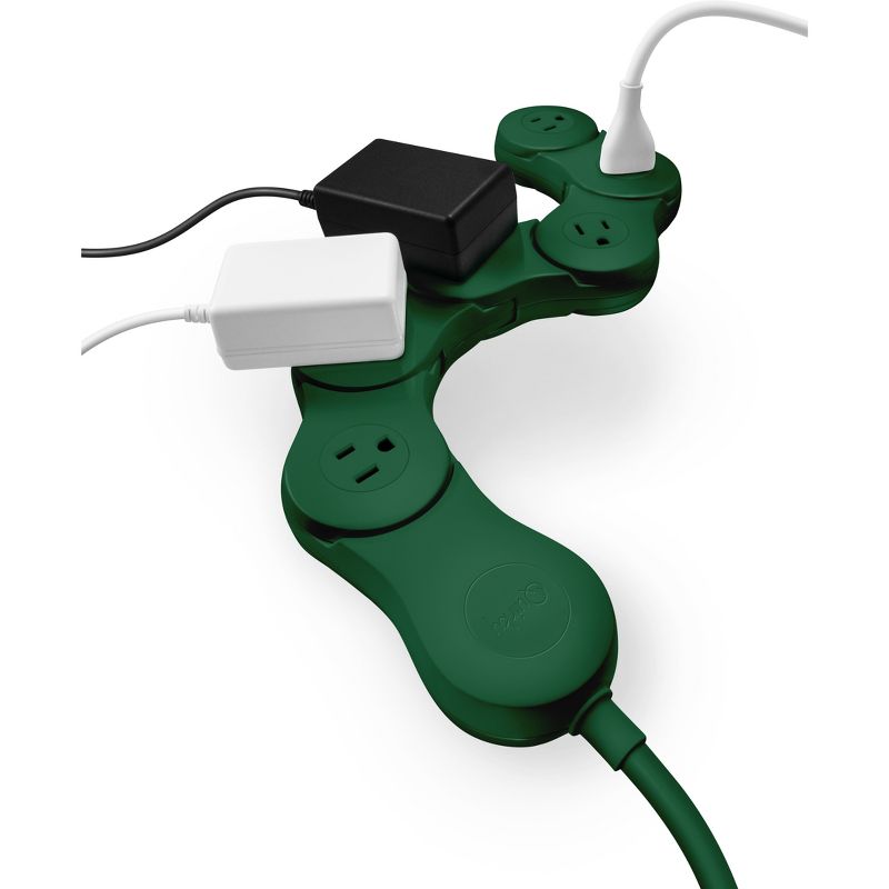 Quirky Pivot Power Surge Protector Dark Green