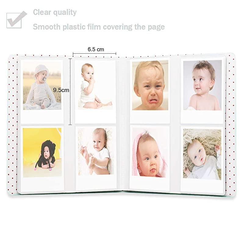 2x3 Inch Photo Paper Film Album Set for Fujifilm Instax Mini Camera Polaroid Snap Z2300 SocialMatic Instant Cameras Zip Instant Printer Ice Blue 128 Pockets