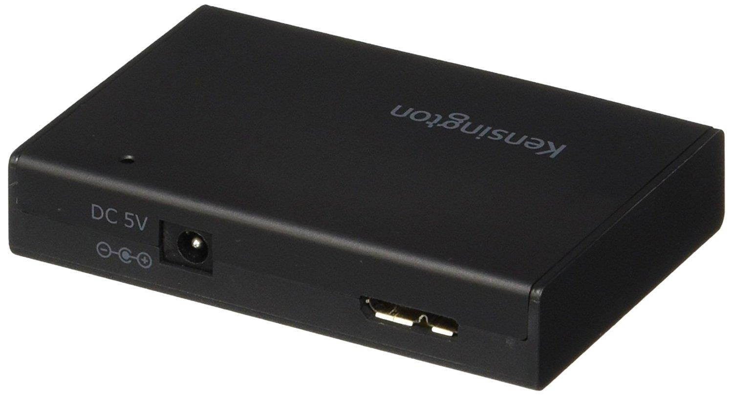 Kensington UH4000C USB 3.0 4-Port Hub & Charger - Black